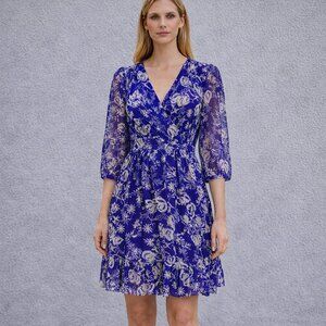 Ba&sh Ulia Floral Wrap Mini Dress US 8 NWT